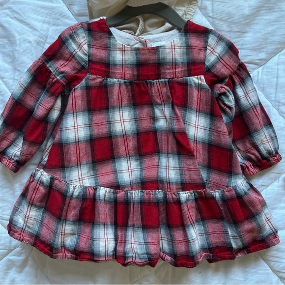 Baby Gap red plaid ruffle dress size 6-12 month - Picture 1 of 3